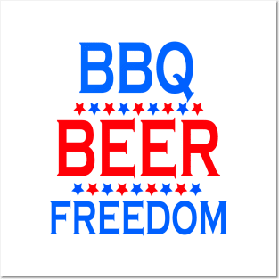 BBQ Beer Freedom Posters and Art